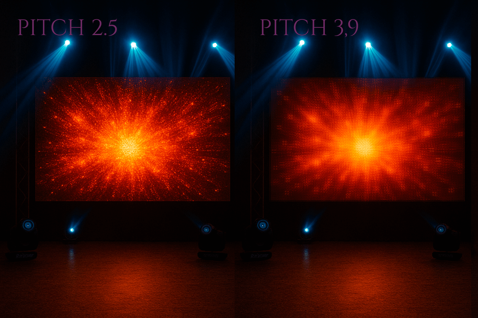 que es pitch en pantallas led